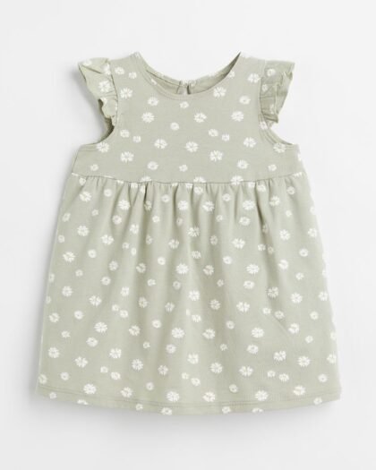 Ruffle-trimmed Jersey Dress