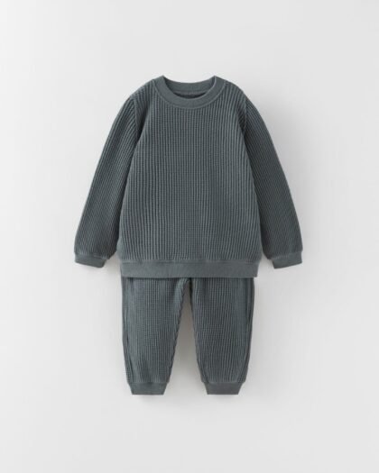 Waffle Textured Plush Set